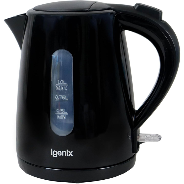 Igenix IGK11022B 1L 2200W Jug Kettle Black