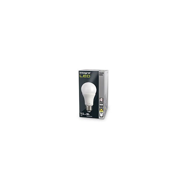Integral 15-66-74 Gls Led 9.5W=60W Es E27 2700K Warm 806 Lumens