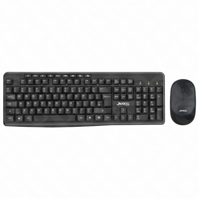 Jedel WS770 Wireless Keyboard + Mouse Combo Black