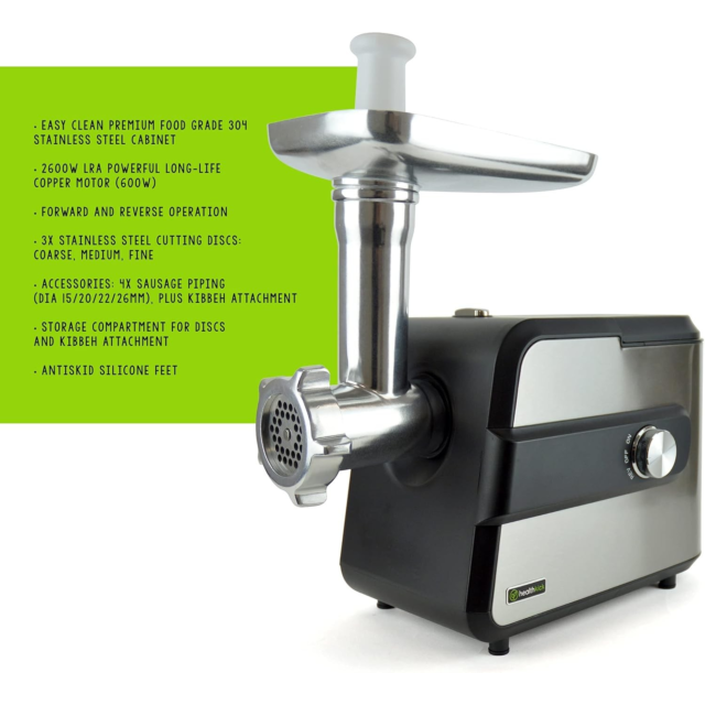 Lloytron K3321 Health Kick Meat Grinder/Mincer Black-Silver