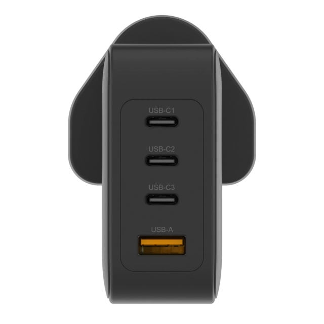 Magix MGXB257B 120W Power Adapter - 3X USB Type-C - 1X USB Type-A Black