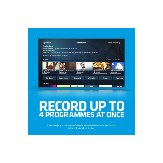 Manhattan S4.R 500GB Freesat Recorder 500Gb Hard Drive Pvr Black