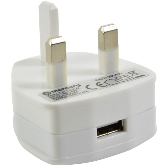 Mercury 421.743UK Plug-In USB Charger 2100Ma
