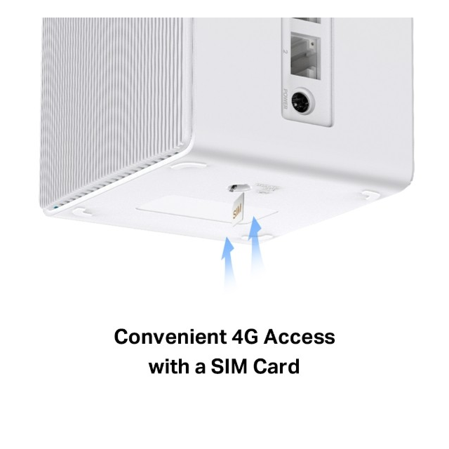 Mercusys MB110-4G 300 Mbps Wireless 4G Lte Router, Nano Sim Card Slot White