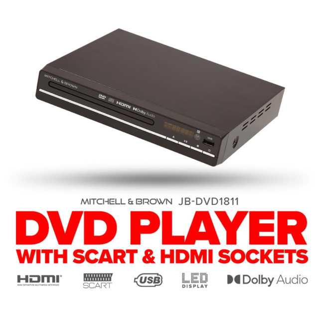 Mitchell + Brown JB-DVD1811 DVD Player - HDMI And Scart Black