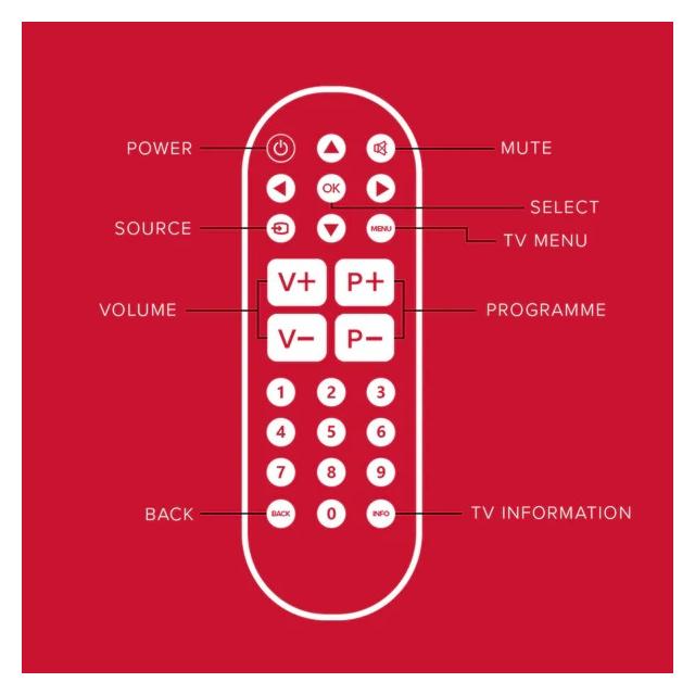 Mitchell + Brown JB1811UR Big Button Universal Remote Black