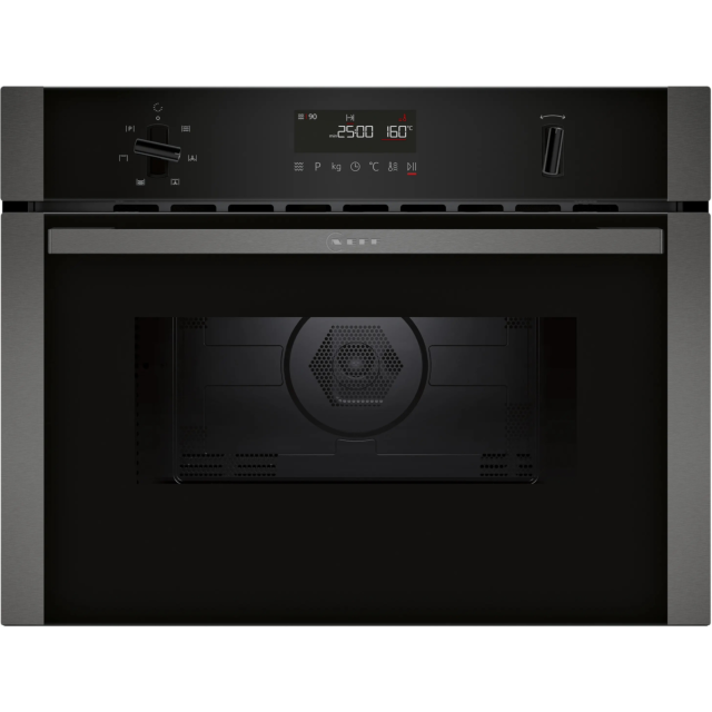 Neff C1AMG84G1B N 50, Built-In Microwave Oven With Hot Air, 60 X 45 Cm, Graphite-Grey