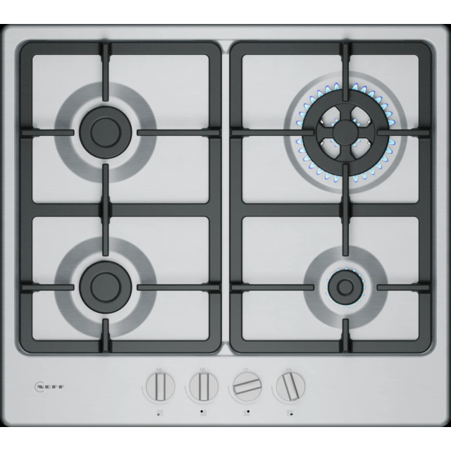 Neff T26GKH8N0 N 50, Gas Hob, 60 Cm, Stainless Steel