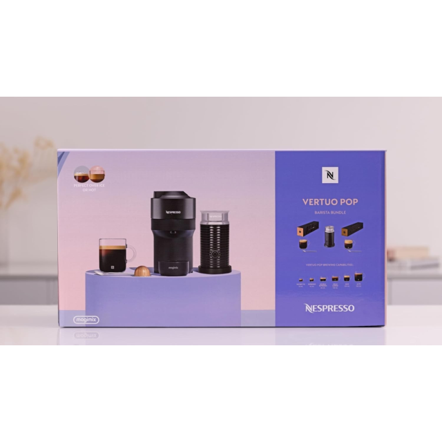 Nespresso ENV90.B Vertuo Pop Coffee Machine Bundle Pack Black