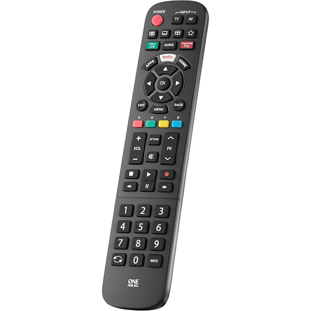 One For All URC4914 One-for-All URC4914 Panasonic Universal Replacement TV Remote Black