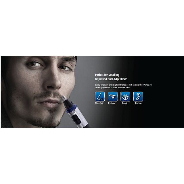 Panasonic ER-GN30-K503 Nose Hair Trimmer, Battery