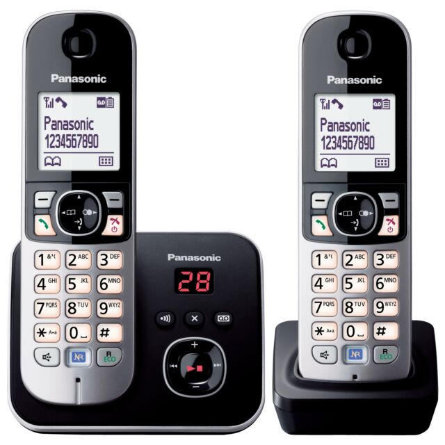 Panasonic KX-TG6822EB Dect Phone With Answer Machine 2 Pack