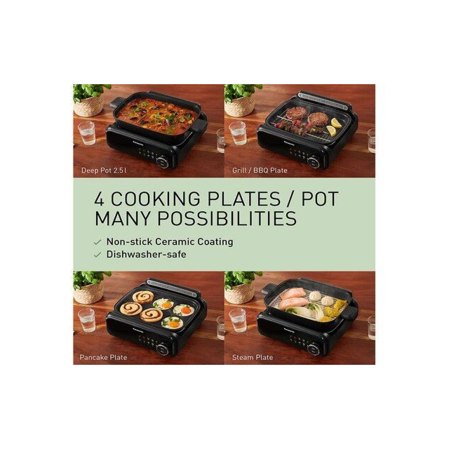 Panasonic NF-GM400KXC Electric Multi Pot - With Four Cooking Plates Black