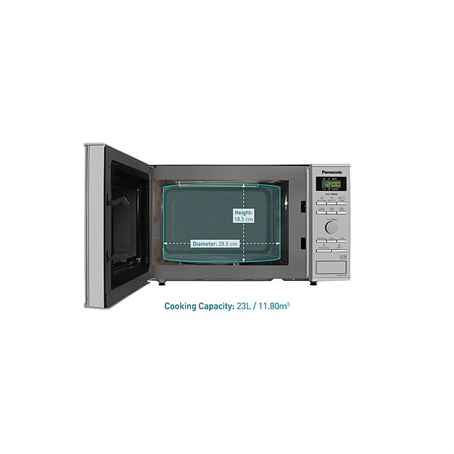 Panasonic NN-GD37HSBPQ Microwave Combi With Grill - 23L, Fit Up To 2Kg Of Food
