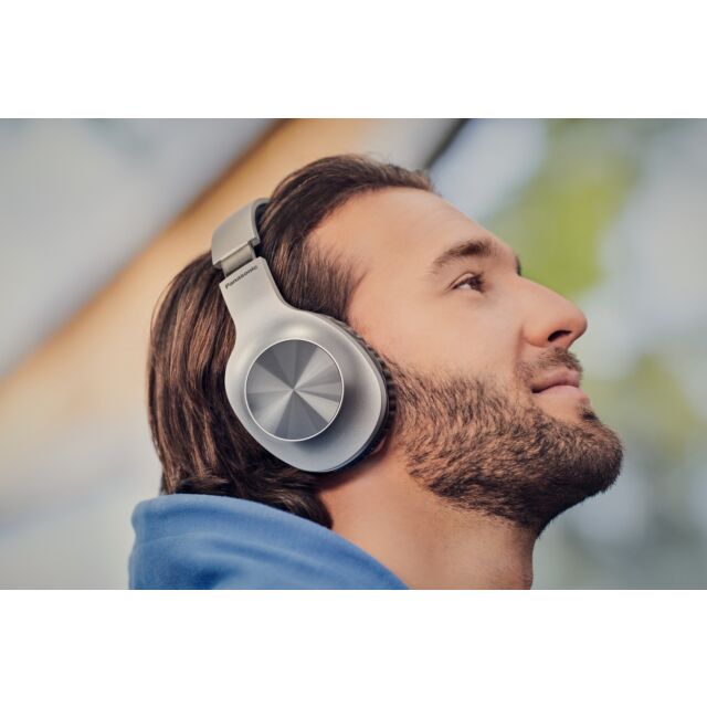 Panasonic RB-HX220BDES Over-Ear Bluetooth Odm, Extra Bass. Silver