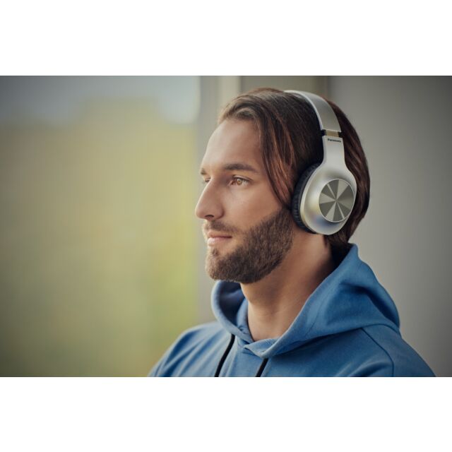Panasonic RB-HX220BDES Over-Ear Bluetooth Odm, Extra Bass. Silver