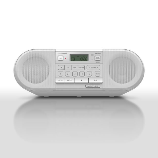 Panasonic RX-D552E-W Portable Stereo CD System White