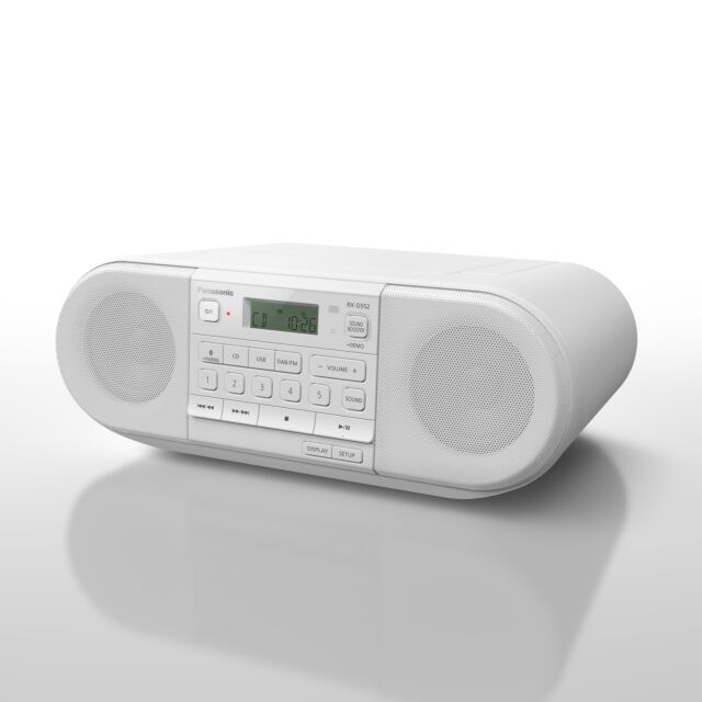 Panasonic RX-D552E-W Portable Stereo CD System White