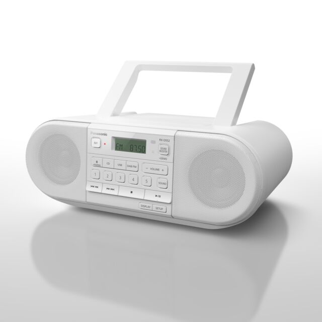 Panasonic RX-D552E-W Portable Stereo CD System White