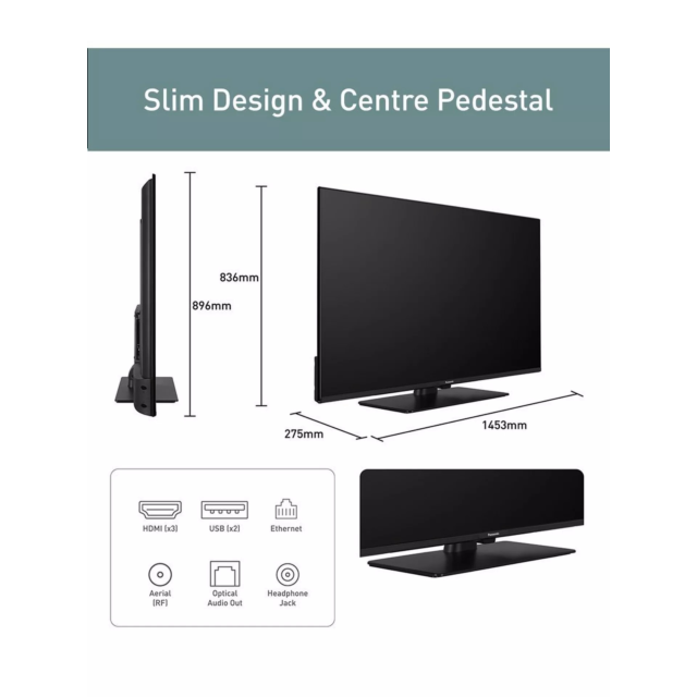 Panasonic TB-55W61AEYC 55inch 4K Led, Hdr Bright Panel, 60Hz, Dolby Vision, Dolby Atmos, Freely, TiVo
