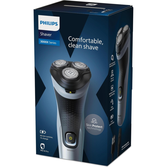 Philips X3063/00 Shaver 3000X Series Silver