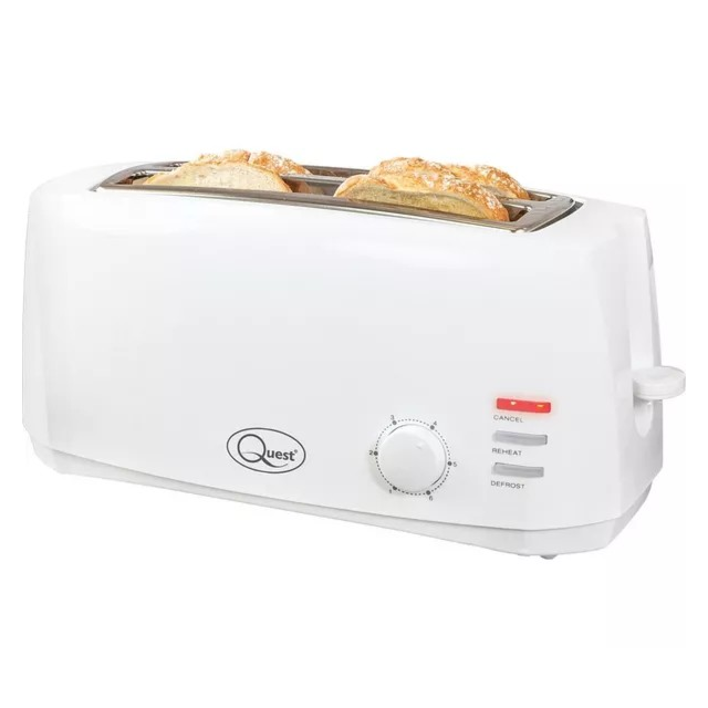 Quest 35049 4 Slice Toaster White
