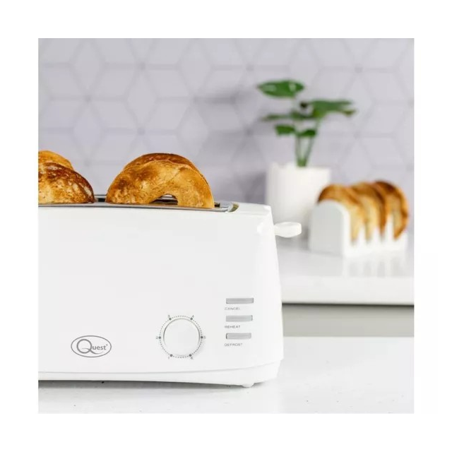 Quest 35049 4 Slice Toaster White