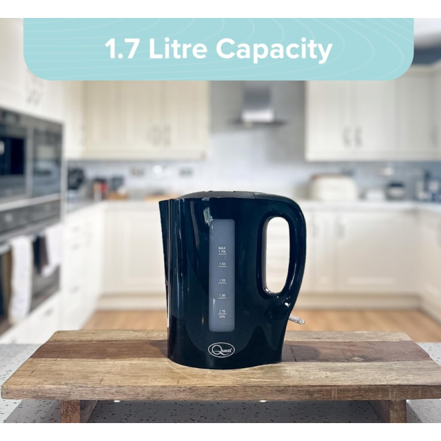 Quest 35109 1.7 Litre 2.2Kw Jug Kettle Black