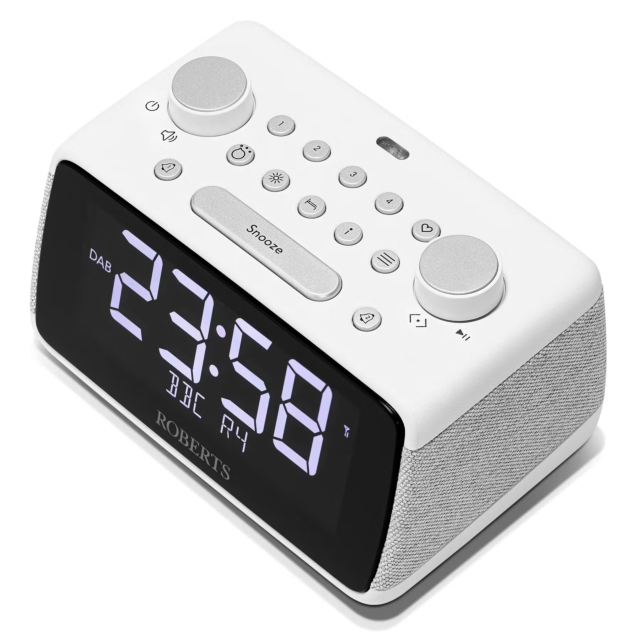 Roberts Radio ORTUS4W Dab+ / FM RDS / Bluetooth Alarm Clock Radio White