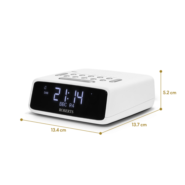 Roberts Radio ORTUSDABW Ortus DAB Clock Radio White