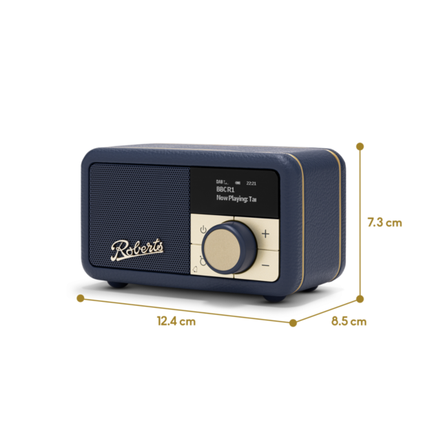 Roberts Radio REV-PETITE2MB Revival Petite 2 Dab+ / FM RDS Portable Radio With Bluetooth. Midnight B