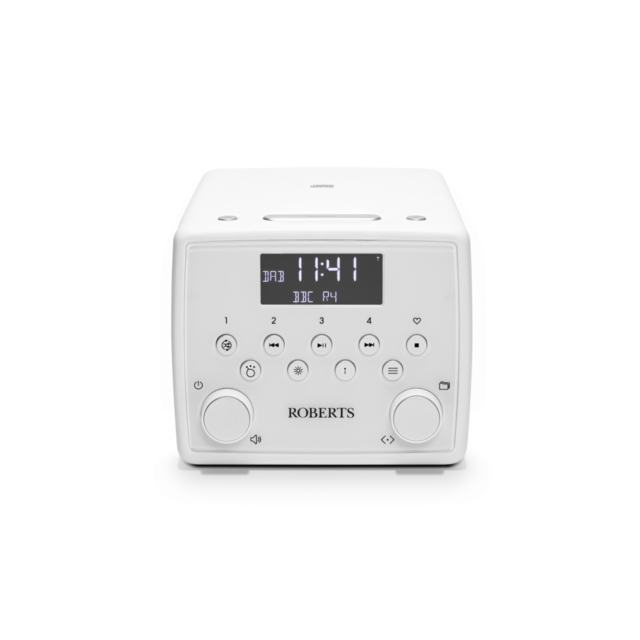 Roberts Radio SOUND49W Dab+ / FM RDS / Bluetooth / USB / CD Stereo Clock Radio White