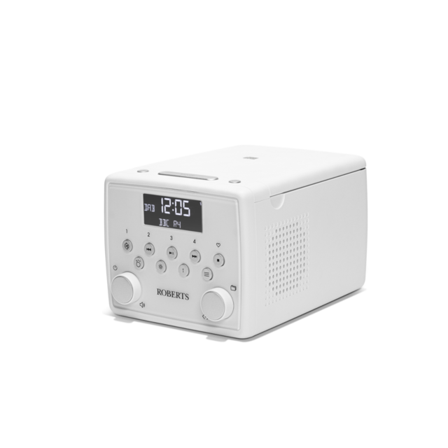 Roberts Radio SOUND49W Dab+ / FM RDS / Bluetooth / USB / CD Stereo Clock Radio White