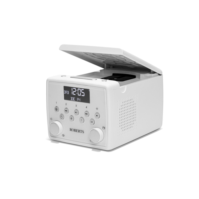 Roberts Radio SOUND49W Dab+ / FM RDS / Bluetooth / USB / CD Stereo Clock Radio White