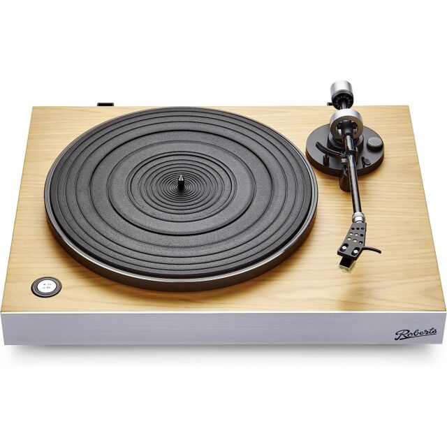 Roberts Radio STYLUSLUXE Direct Drive Turntable With Preamp Wood