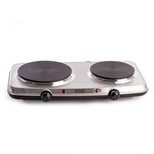 Russell Hobbs 15199 Mini Hob - 2250 Watt - Large + Small Hotplates 