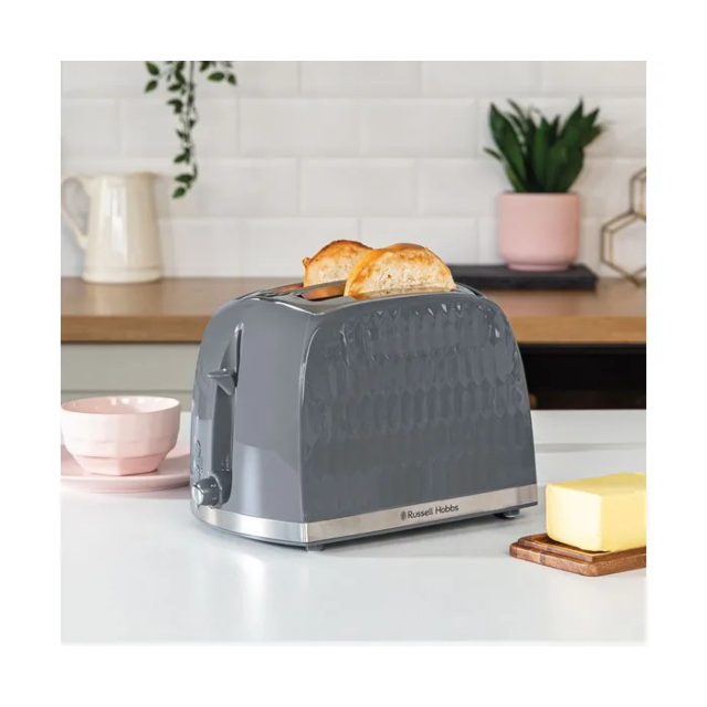 Russell Hobbs 26063 Honeycomb 2 Slice Toaster Grey