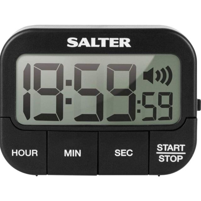 Salter 0355 Loud Beeper Electronic Timer Black