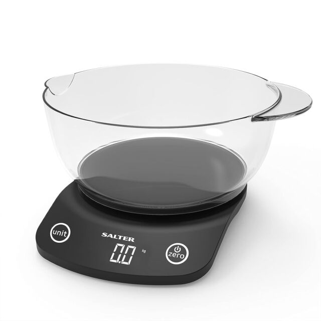 Salter 1074 Vega Electronic Kitchen Scales Clear/Black