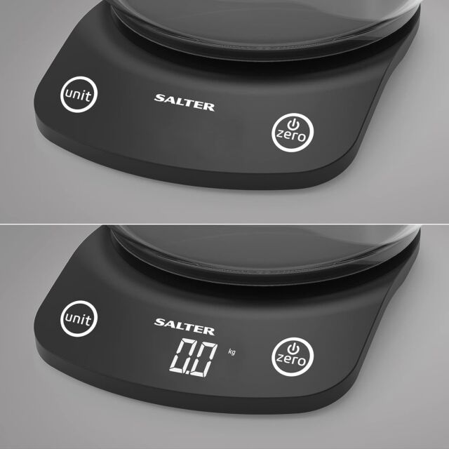 Salter 1074 Vega Electronic Kitchen Scales Clear/Black