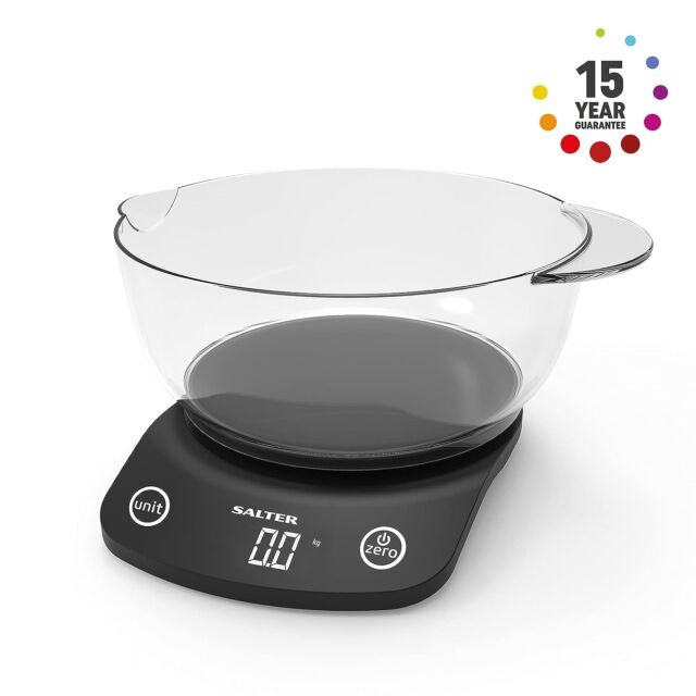 Salter 1074 Vega Electronic Kitchen Scales Clear/Black