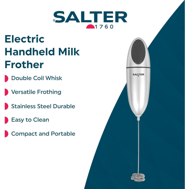 Salter 546 SFEU12 Milk Frother Battery Metal