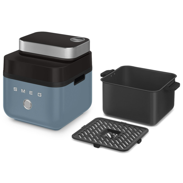 Smeg AFC01SBMUK Dual Flavour Airfryer 7L Matte Storm Blue
