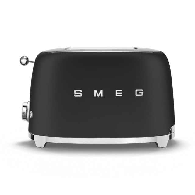 Smeg TSF01BLMUK 50S Style Two Slice Toaster Matte Black