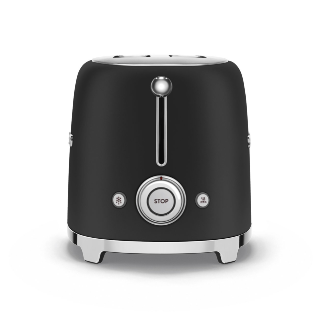 Smeg TSF01BLMUK 50S Style Two Slice Toaster Matte Black