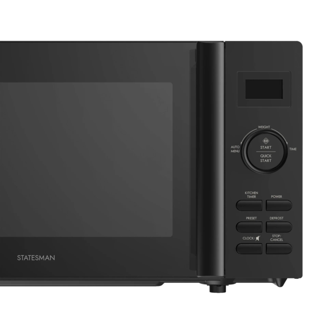 Statesman SKMS0820DSB Solo Microwave With Stainless Steel Interior Black
