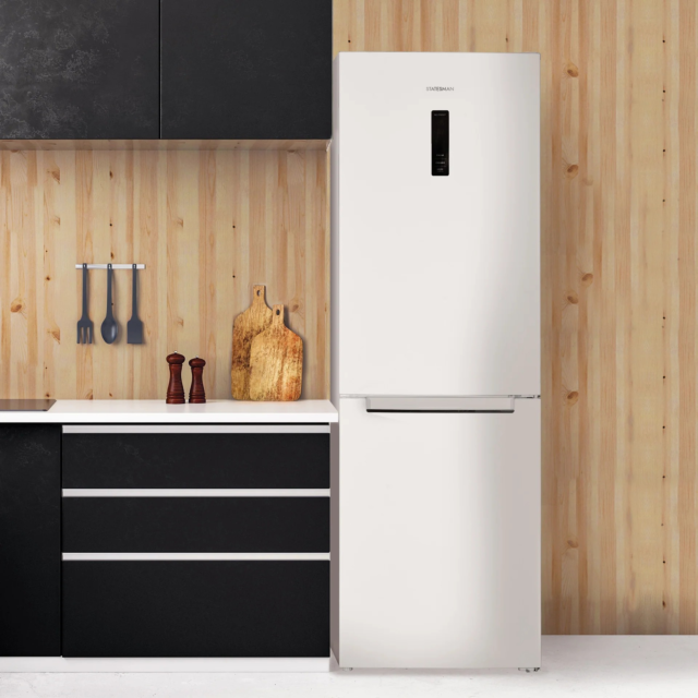 Statesman TNF1860WE Freestanding 60/40 Fridge Freezer, Total No Frost, 296 Litre White