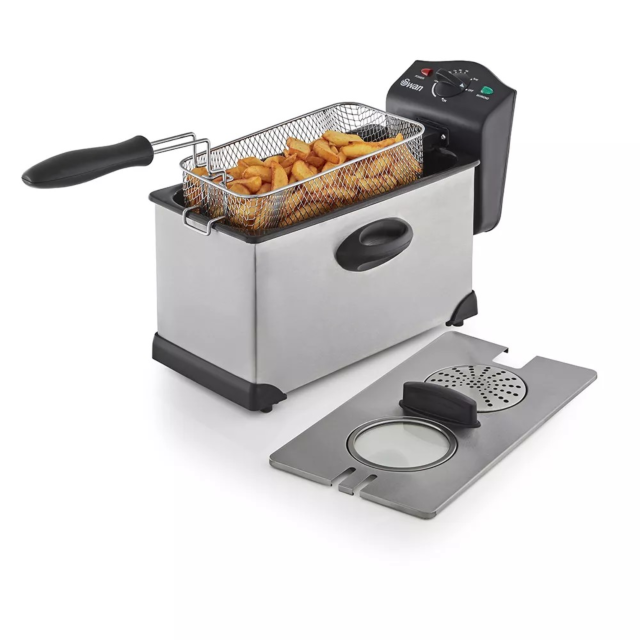 Swan SD6040N 3 Litre Fryer With Viewing Window Stainless Steel