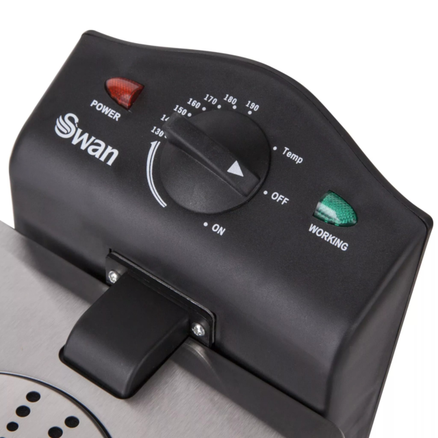 Swan SD6040N 3 Litre Fryer With Viewing Window Stainless Steel
