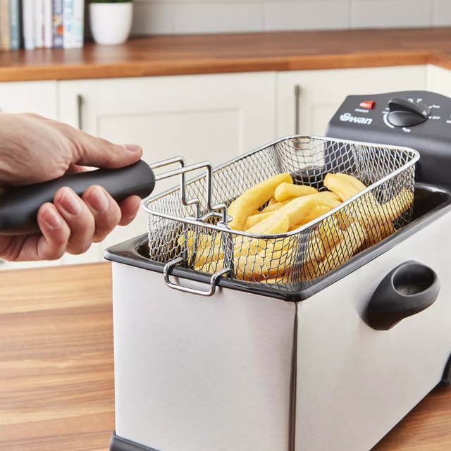 Swan SD6040N 3 Litre Fryer With Viewing Window Stainless Steel